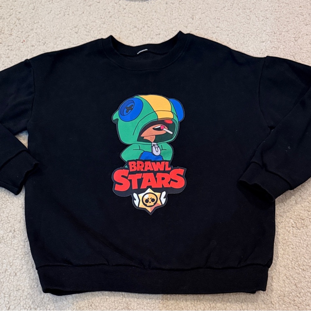 Black Brawl Stars Sweater sz8/9